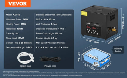 SucceBuy Ultrasonic Cleaner 2L–15L | Portable | Home & Kitchen Use