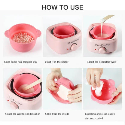 R.E.D. Shopping hard wax beans for hair removal, 500g, 200g, or 50g, in a professional waxing product image.