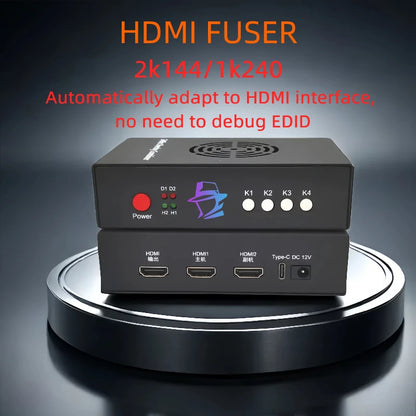 DMA 6th Gen Video Overlay Box | 2K 144Hz / 1K 240Hz | HDMI Display Fusion Unit | PC Component
