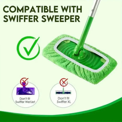 Washable Flat Mop Pads 6-Pack | Reusable Microfiber Mop Covers