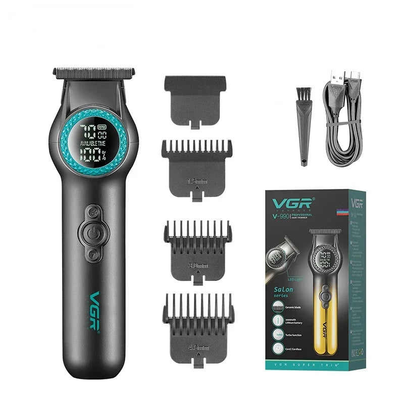 VGR V-990 Professional Hair Clipper – Gold & Black, With or Without Box