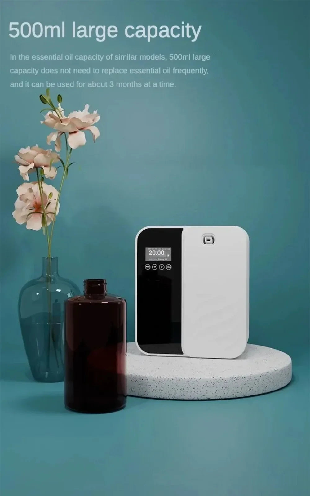 1000m³ Bluetooth Wall Mounted Fragrance Diffuser – Professional Electric Aroma Diffuser for Home & Office