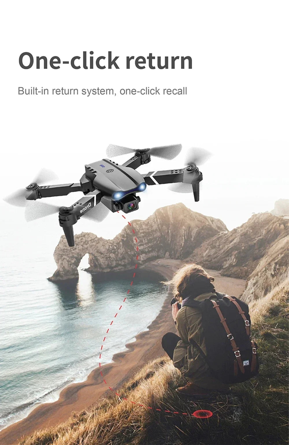 E99 Pro Drone – 4K HD Camera, Altitude Hold, Foldable Quadcopter