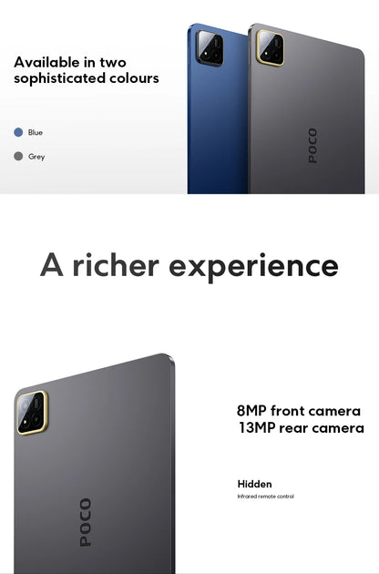 POCO Pad X1 Global – 11.2" 3.2K 144Hz, Snapdragon 7+ Gen 3, 8GB+512GB, 8850mAh, 45W