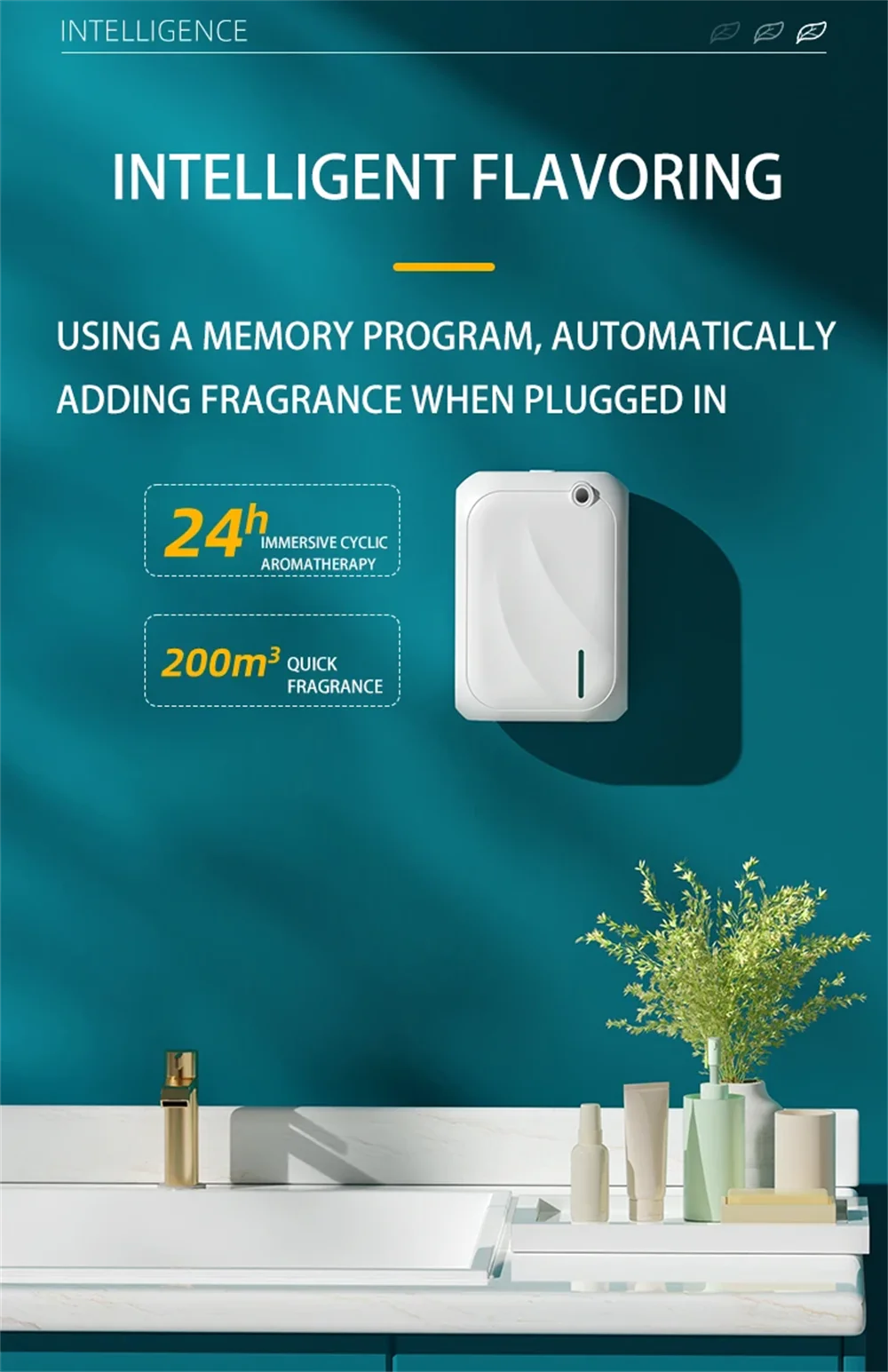 Hotel Scent Machine Aroma Diffuser – 200m³ Coverage, Bluetooth App Control