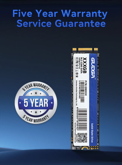 GUDGA M.2 SATA SSD – 128GB to 1TB Internal Drive (2242 & 2280)