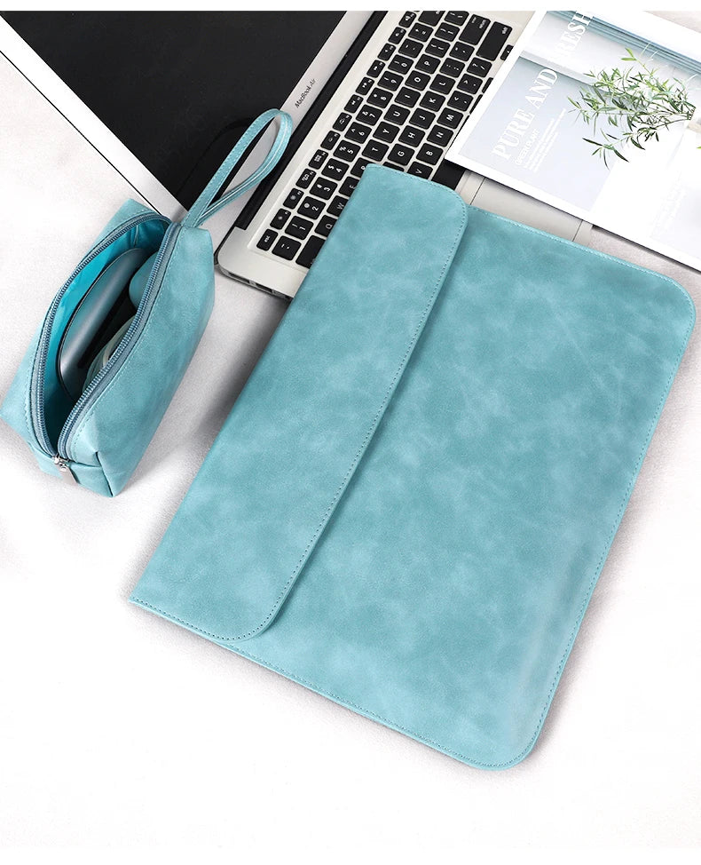 MacBook Laptop Sleeve Case – PU, for MacBook Pro 16/14 M3/M4/M5, Air 13 M2, Matebook 15, Multiple Sizes