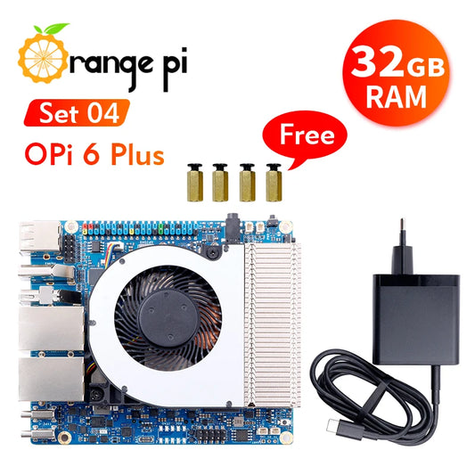 Orange Pi 6 Plus 32GB – Single Board Mini PC, DDR5, 45TOPS NPU, M.2 NVMe