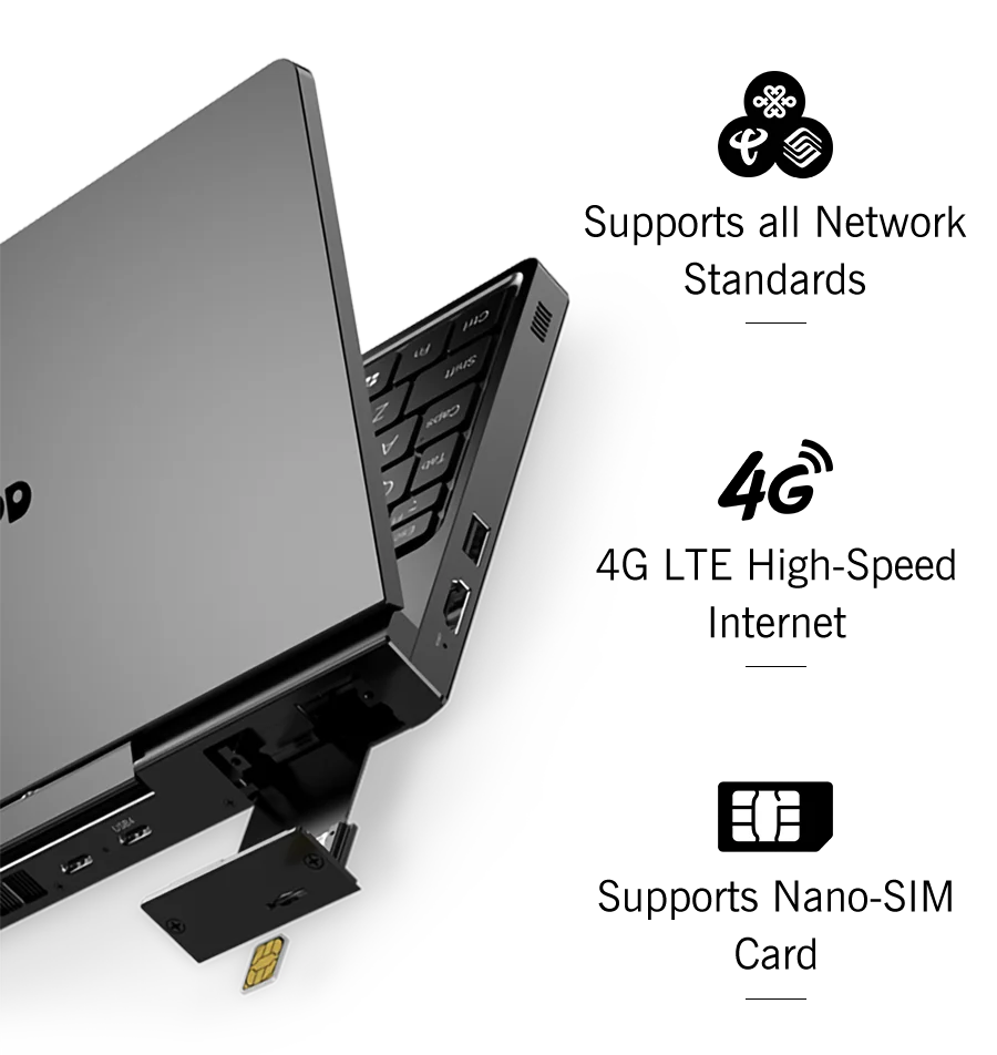 GPD Pocket 4 8.8" — AMD AI 9 HX 370, 64GB RAM, 2TB NVMe, 180° Flip, Portable Mini PC