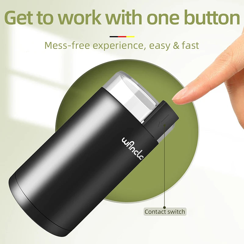KIRAINAFLY 200W Multifunctional Coffee Bean Grinder – Blade Grinder for Home