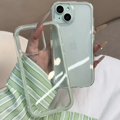 Luxury Candy Color Clear Phone Case | Shockproof Acrylic Bumper for iPhone 17/16/15/14/13/12/11 Pro Max