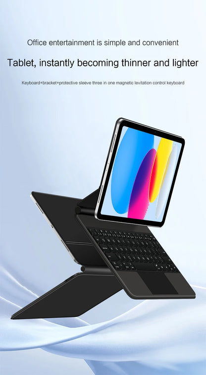 Magic Keyboard for iPad 11th Gen (A16) 2025 | Smart Case | Multi-Language | Black & White | 7 Languages