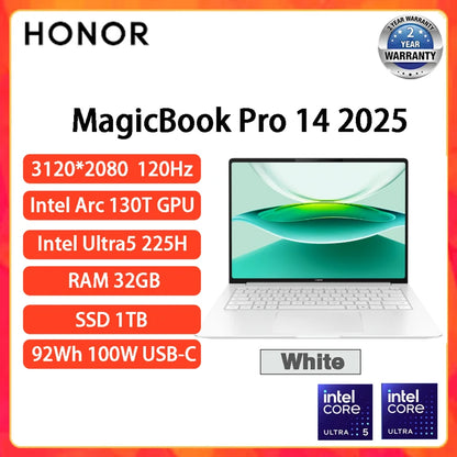 Honor MagicBook Pro 14 – Intel U5-125H, 16/24GB, 3.1K 120Hz, 92Wh Ultrabook
