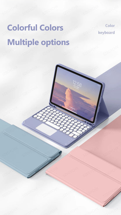 Bluetooth Keyboard & Mouse Case for iPad – Pro, Air, 10th Gen, Mini