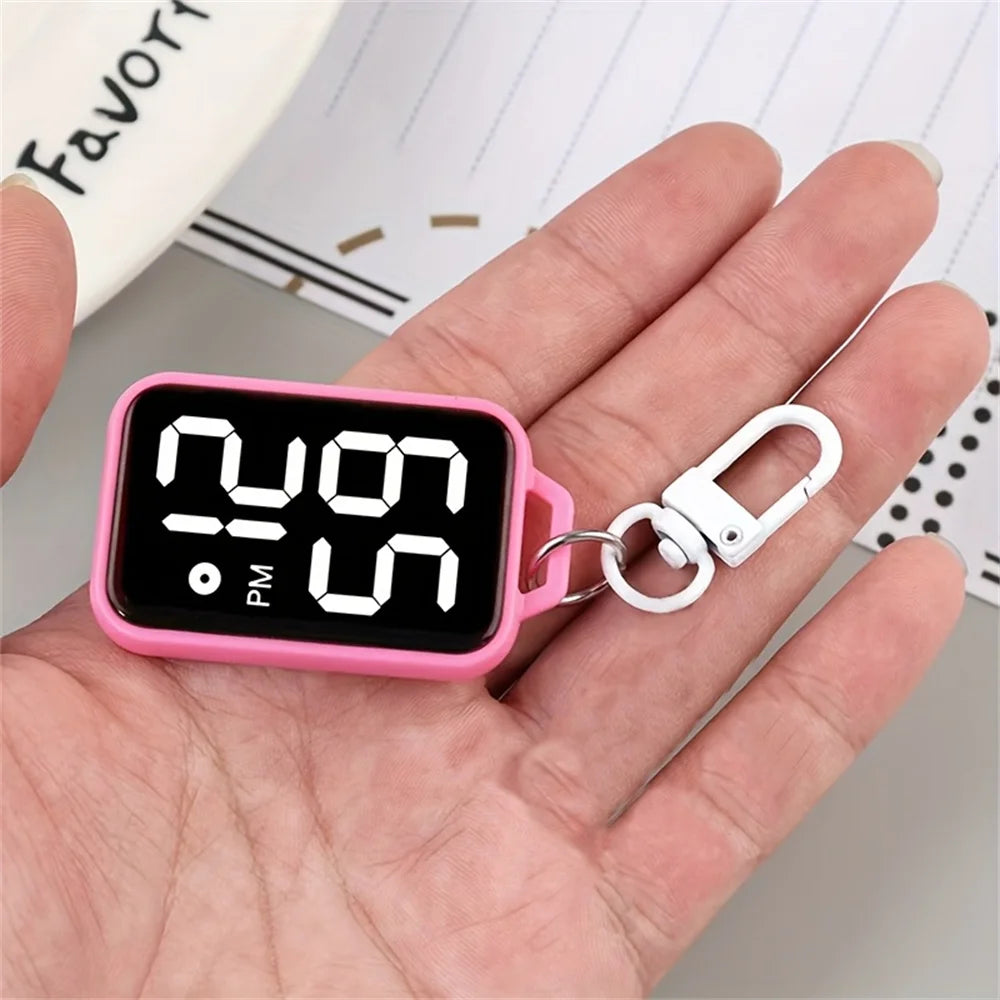 LED Keychain Pocket Watch | Digital Display for Students & Kids