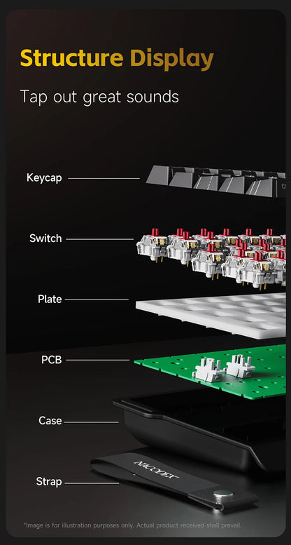AJAZZ NK68 V2 Gaming Mechanical Keyboard | Hot-Swap | RGB Backlight | 68 Keys | Red Switch | USB
