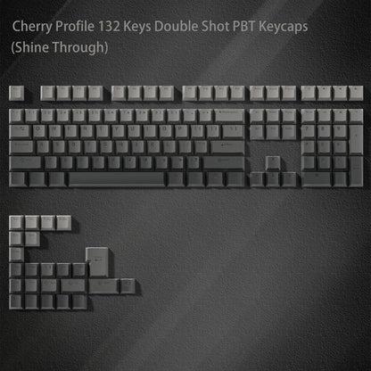 140-Key Cherry Profile Shine-Through RGB PBT Double Shot Keycaps for Cherry/Gateron MX Switches