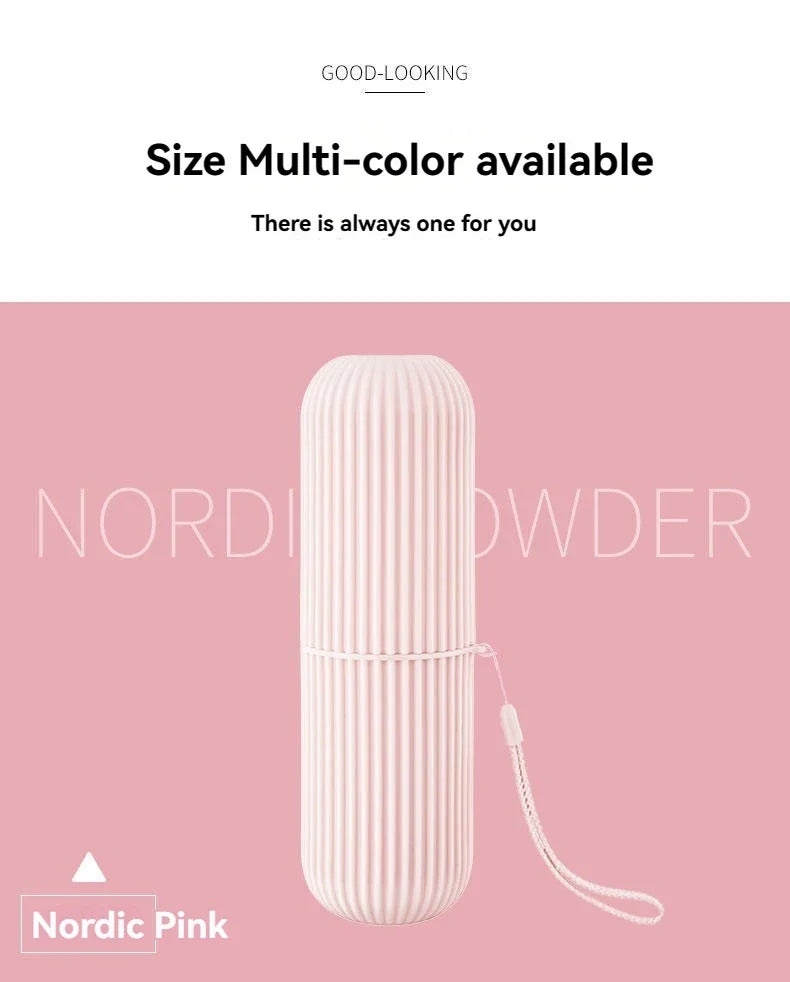 Portable Toothbrush & Toothpaste Holder Case – Travel & Camping Storage Box