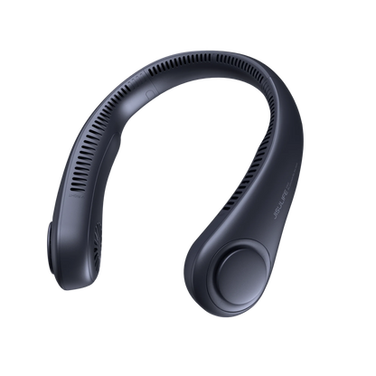 JISULIFE Portable Neck Fan – 4000mAh, 5 Speeds, Twistable Bladeless Hands-Free Neckband Fan