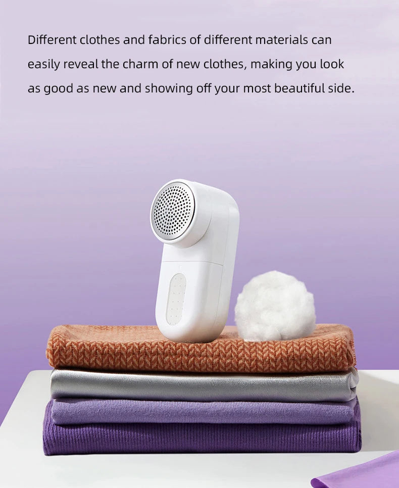 Mijia Electric Lint Remover & Cutter — USB Charging, Portable Clothes Hair Ball Trimmer
