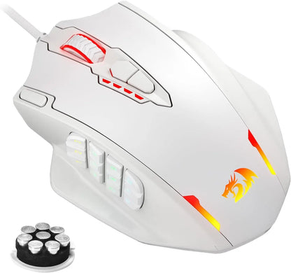 Redragon M908 RGB Gaming Mouse – 12400 DPI, 18 Programmable Buttons, USB Wired
