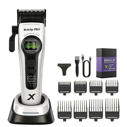 BRDCLIP 898C Professional Hair Clipper – 8000 RPM, DLC Blade, 160min Runtime, Barber & Home Use