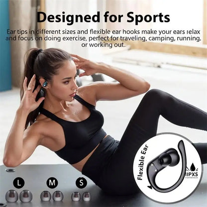 A520 Wireless Bluetooth 5.3 Ear Hook Headset – HIFI Stereo, Microphone, Running & Gaming