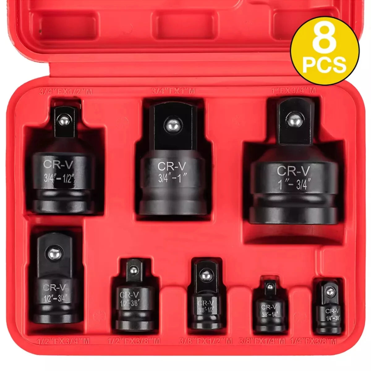 8-Piece Impact Socket Adapter Set – CR-V Drive Converter Kit