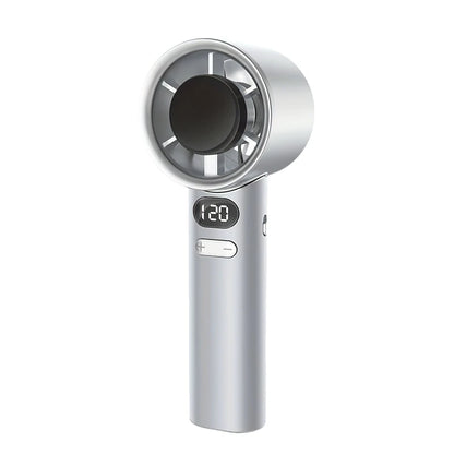 Portable Mini Personal Fan – 120-Speed Digital Display & Ice Cooling