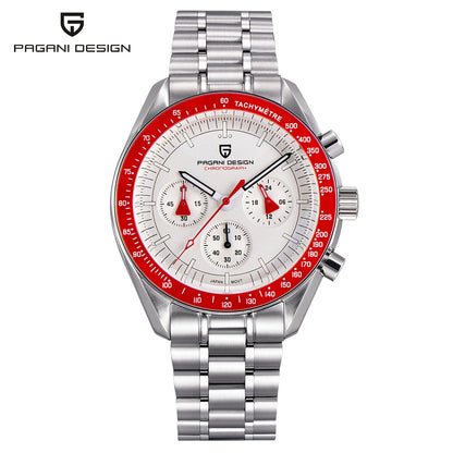 PAGANI DESIGN 1701 V5 Men's Luxury Quartz Chronograph Watch – AR Sapphire Glass, 100M Waterproof