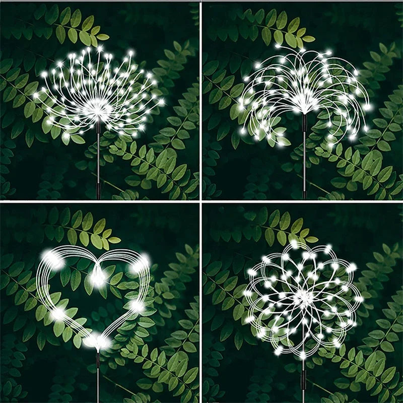 Solar Fireworks Fairy Lights – LED Dandelion Globe String Lights for Garden & Lawn