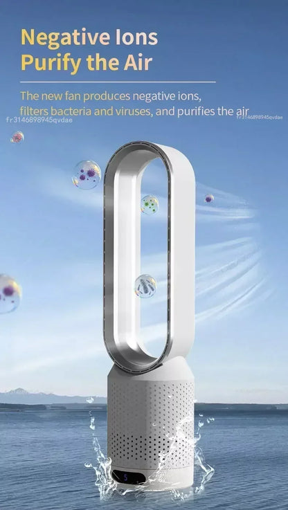 INSIS FEMME Bladeless Tower Fan – Ultra-Quiet Air Purification Circulation, Desk & Floor, Remote Control Option
