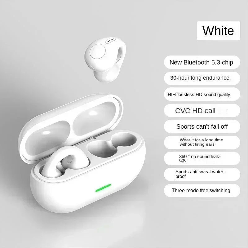 R.E.D. T75 Bone Conduction Headphones with Bluetooth 5.3, HiFi sound, waterproof design, and open-ear comfort in black
