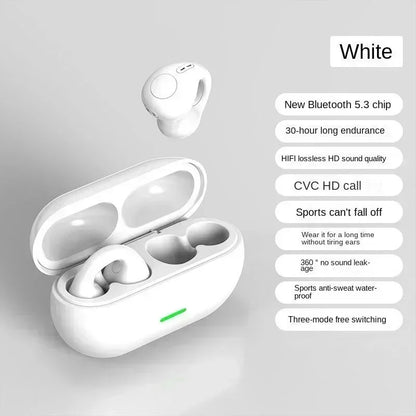 R.E.D. T75 Bone Conduction Headphones with Bluetooth 5.3, HiFi sound, waterproof design, and open-ear comfort in black