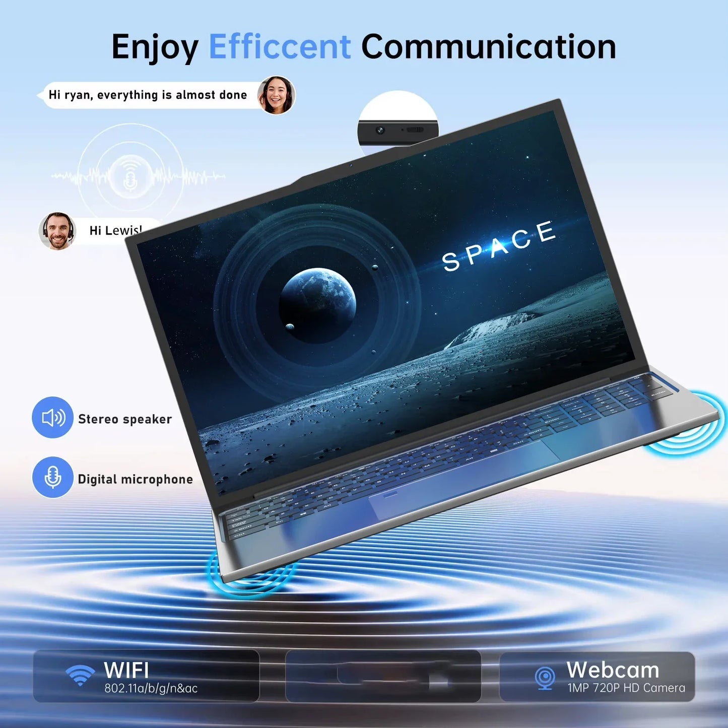 Gaming & Office Laptop — Intel i9-10980HK, 16GB RAM, Up to 2TB SSD, 1080p FHD, Fingerprint Unlock