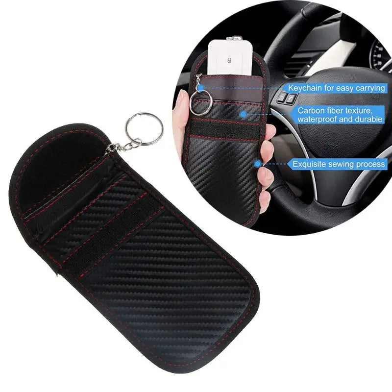 Faraday Bag Anti-Theft RFID Signal Blocking Pouch - Security Box for Car Keys & Cards