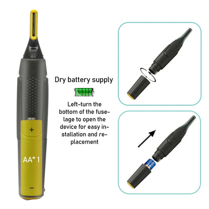 R.E.D. Shopping ultra-thin electric nose hair trimmer for men, waterproof portable ear and nose hair shaver with safe, clean design.