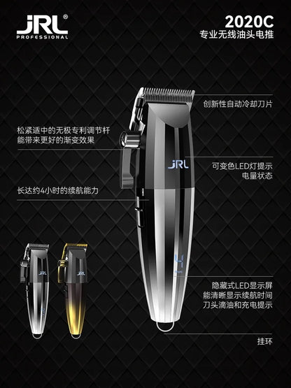 JRL 2020C/T Professional Hair Clipper – Gold & Silver, Barber Set Options