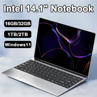 14.1" FHD Gaming Laptop | Intel DDR4 | 16–32GB RAM | Up to 2TB SSD | Windows 11 | 1920×1080 IPS | EU Plug