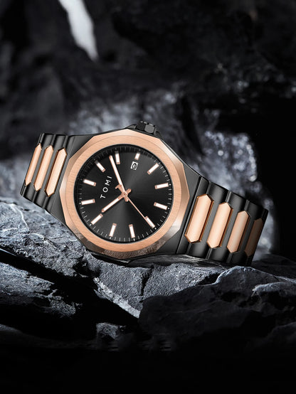 TOMI Luxury Men’s Watch & Gift Box Set – Business Quartz Watch