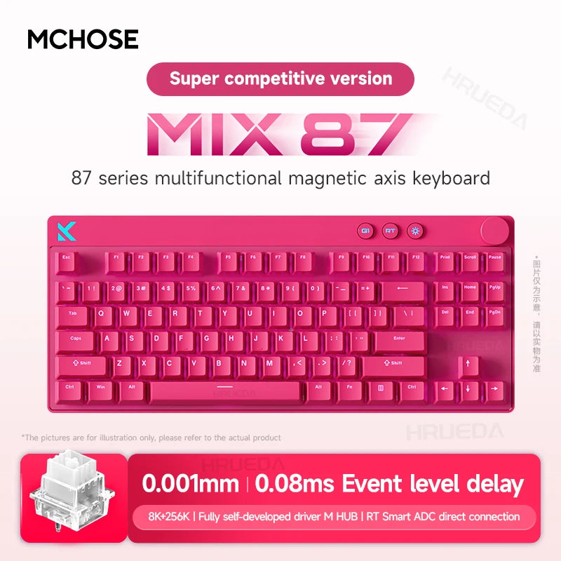 MCHOSE MIX87 Magnetic Axis Gaming Keyboard | 87 Keys | 8K Hz | 0.08ms | RGB | Hot-Swap | Wired