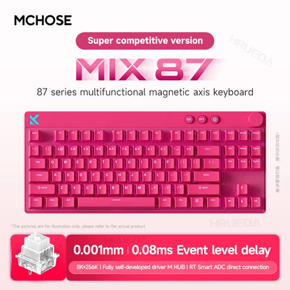 MCHOSE MIX87 Magnetic Axis Gaming Keyboard | 87 Keys | 8K Hz | 0.08ms | RGB | Hot-Swap | Wired