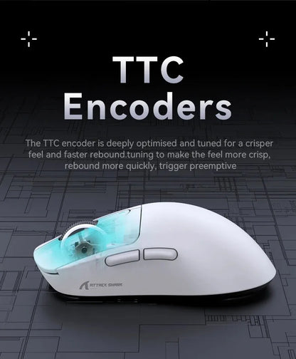 ATTACK SHARK X3 / X3 Pro Wireless Gaming Mouse – 26K DPI, 8K Hz, Tri-Mode, Ultra-Light