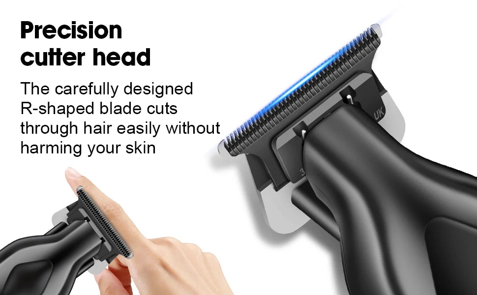 HIENA PRO Cordless Hair Clipper Set | Professional Barber Kit, Electric Foil Shaver & Beard Trimmer Combo