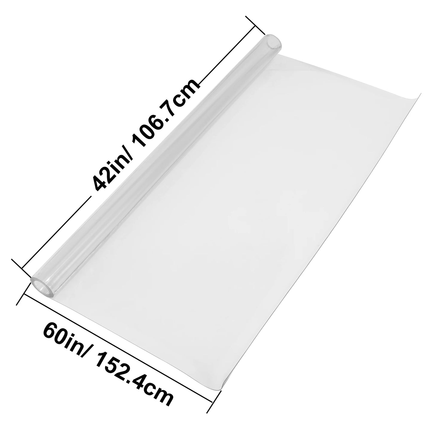 SucceBuy Clear PVC Table Cloth Protector | 1.5-2mm Transparent Soft Glass