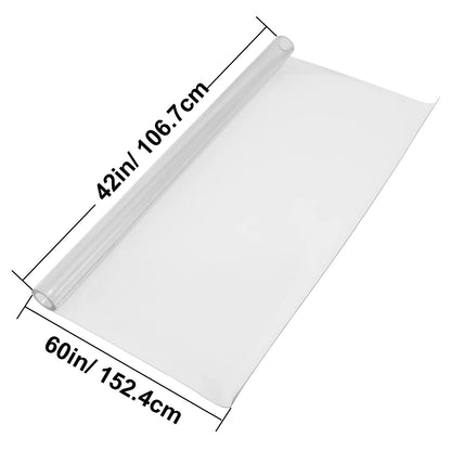 SucceBuy Clear PVC Table Cloth Protector | 1.5-2mm Transparent Soft Glass
