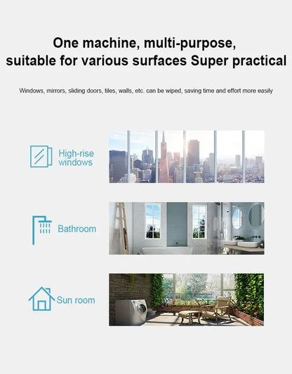 DIVEDEER Intelligent Window Cleaner Robot – Automatic Electric Window Washing Machine with EU Plug