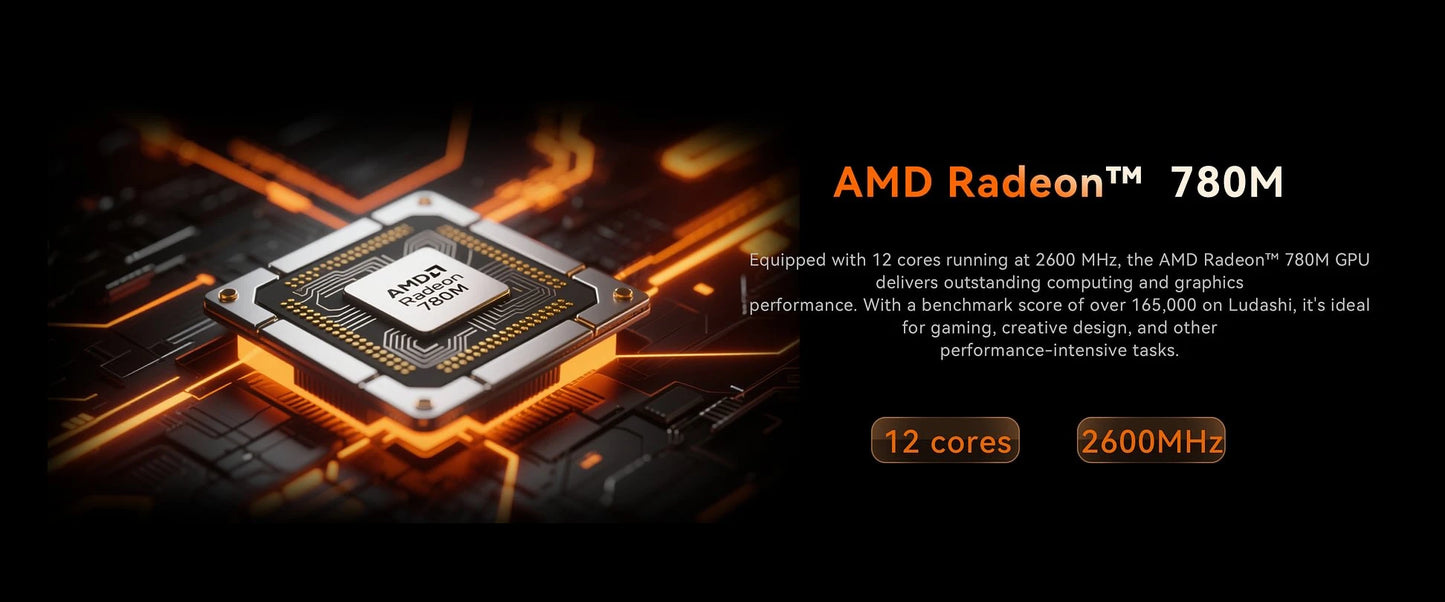 GMKtec K12 Gaming Mini PC – AMD Ryzen 7 H255, Radeon 780M, WiFi 6E, USB-C