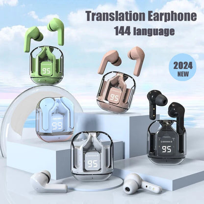 GREATWALL AI Translation Wireless Earphones – Bluetooth 5.3, Noise Reduction, HD Sound, Sport