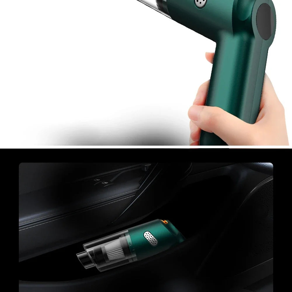 10,000Pa Handheld Vacuum Cleaner – Wireless, 25W, Bagless, Pet Hair, Car & Home (White / Black)
